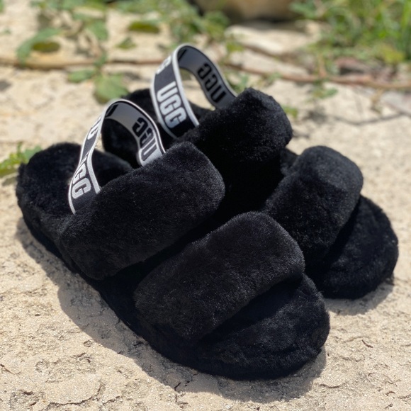 UGG Shoes - UGG new Oh Yeah fluffy slide slippers platform size 9